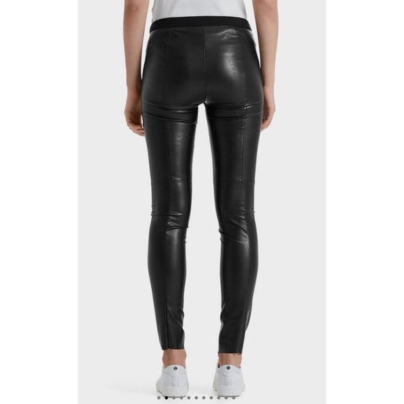 Marc Cain Artificial Leather High Rise Slim Skinny Trouser Pants Leggings Sexy 8 - Picture 2 of 16